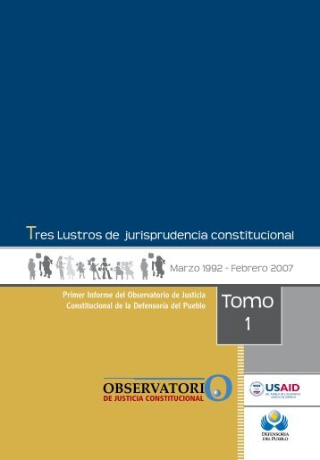 Observatorio de Justicia Constitucional - DefensorÃ­a del Pueblo