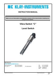 Vibra Switch âCâ Level Switch - Klay Instruments