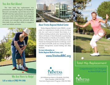 Total Hip Replacement Brochure - Trinitas Hospital