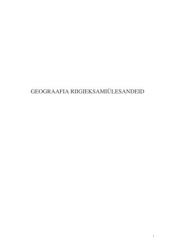 Valik geograafia riigieksami Ã¼lesandeid