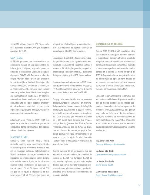 Informe Anual 2007 - Reforma