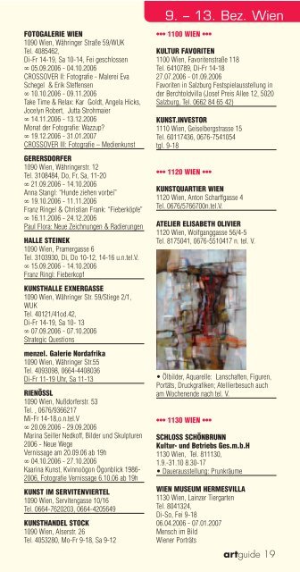 artguide - Vernissage