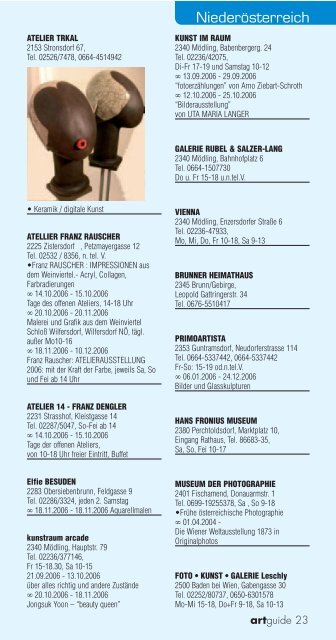 artguide - Vernissage