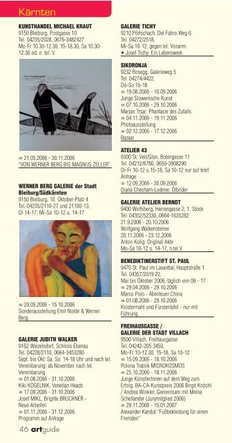 artguide - Vernissage