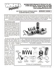 OEM Front Replacement Sleeve & Spring Kit ... - Works Shocks