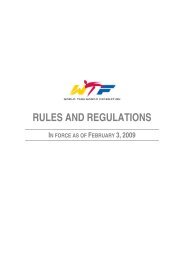 RULES AND REGULATIONS - World Taekwondo Federation