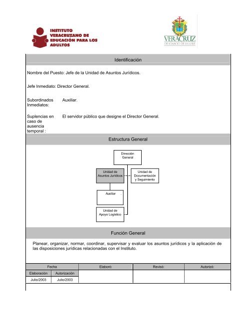 Manual Org IVEA - Gobierno del Estado de Veracruz