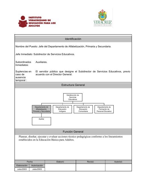 Manual Org IVEA - Gobierno del Estado de Veracruz