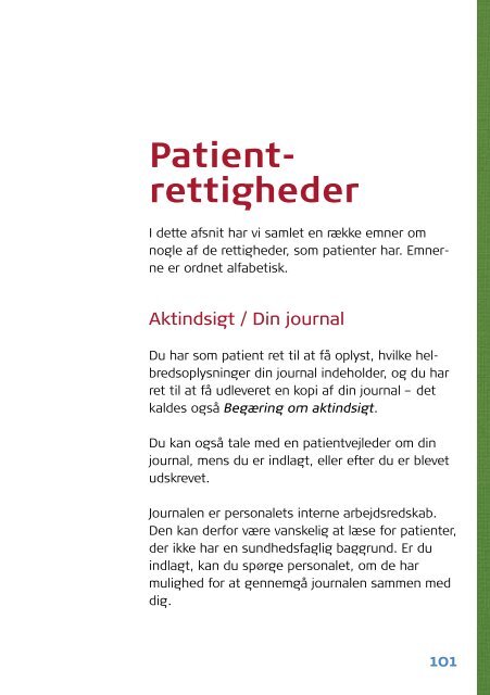 Patientens bog - Sikker Patient