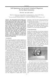 Self-Sputtering of an Inverted Cylindrical Magnetron for Ion Beam ...