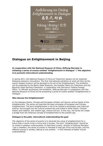 Dialogue on Enlightenment in Beijing - The Art of Enlightenment