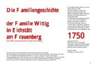 Die Familiengeschichte der Familie Wittig in Eichstätt am