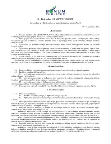 Universalaus gyvybės draudimo su kintančiu kapitalu ... - I-Manager