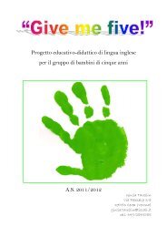 Progetto educativo-didattico di lingua inglese per il gruppo di ...