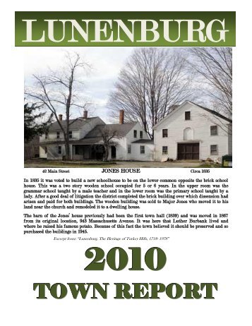 2010 Town Report - Town of Lunenburg