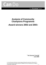 Analysis of Community Champions Programme -Award ... - Niace