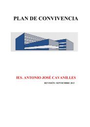 Plan de Convivencia. RRI - IES Cavanilles - Generalitat Valenciana