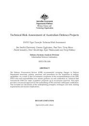 Technical Risk Assessment of Australian Defence Projects