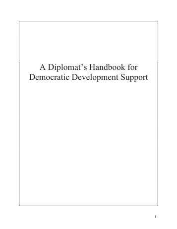 A Diplomat's Handbook for Democratic Development Support
