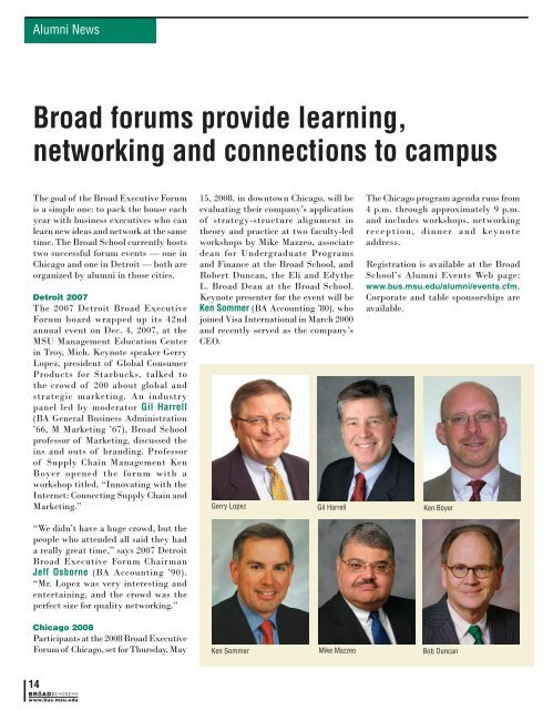 Alumni leading to yes - Broad College of Business - Michigan State ...