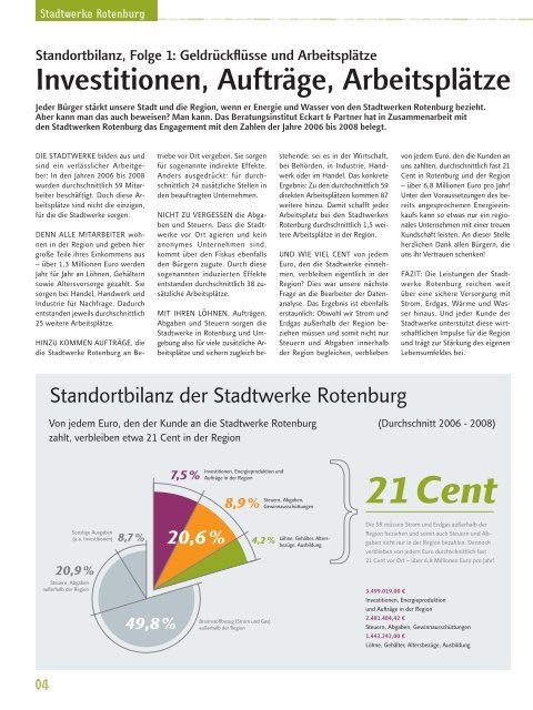 Ausgabe 01/2010 - Stadtwerke Rotenburg