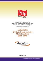 AUDASTATS UK Body Repair Industry Market Analysis ... - Audatex