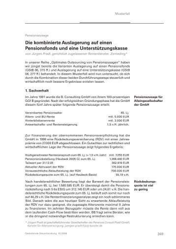 Die kombinierte Auslagerung auf einen Pensionsfonds und ... - INOVIS