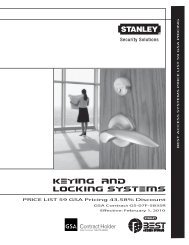 Best Access Systems Price List 59 GSA Pricing - Stanley Security ...