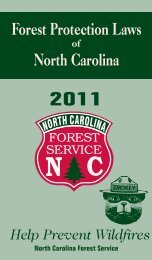 Forest Protection Laws of North Carolina, 2011 - NC Forest Service