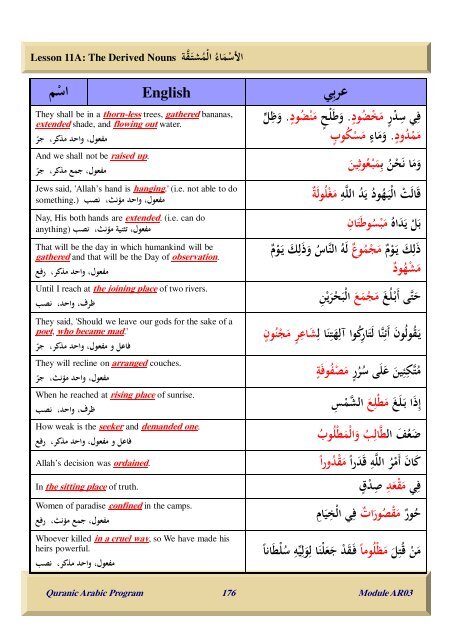 Quranic Arabic Program - Description: Description: Description ...