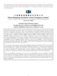 increase of capital contribution to china shipping finance company ltd.