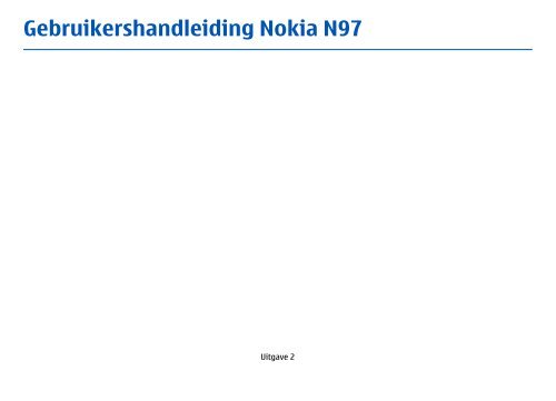 Gebruikershandleiding Nokia N97 - Toestelhulp