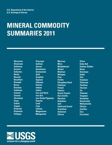 Mineral Commodity Summaries 2011 - Environmental and Energy ...