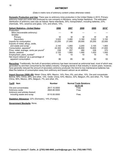 Mineral Commodity Summaries 2011 - Environmental and Energy ...