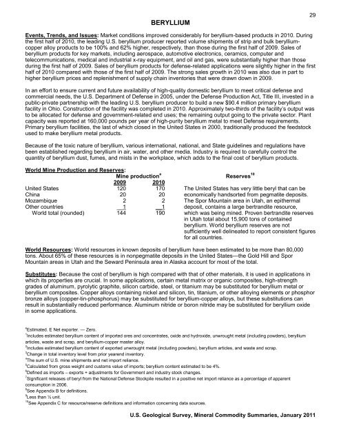 Mineral Commodity Summaries 2011 - Environmental and Energy ...