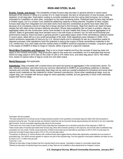 Mineral Commodity Summaries 2011 - Environmental and Energy ...