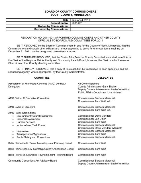 agenda scott county board of commissioners regular annual ...