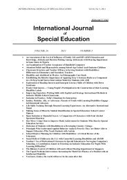 International Journal Special Education