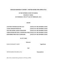 khaled barakat chami v. united bank for africa plc - Latest Nigerian ...