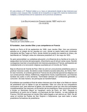 El fundador, Juan Jacobo Olier y sus compaÃ±eros en Francia ...