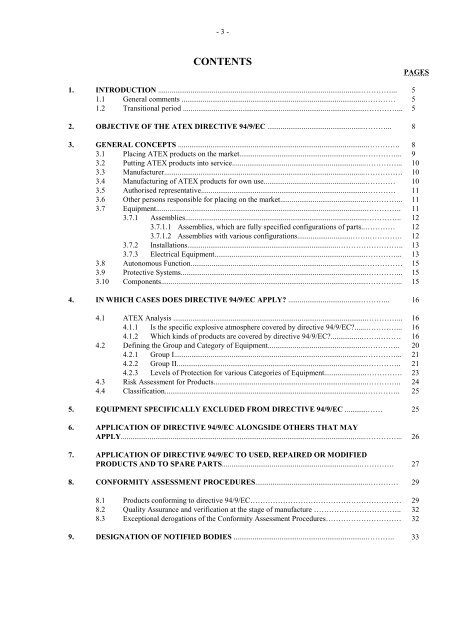 Atex guidelines