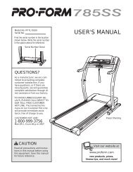 USER'S MANUAL - ICON Health & Fitness, Inc. Customer Service