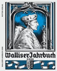 Ausgabe 2006 - Walliser Jahrbuch