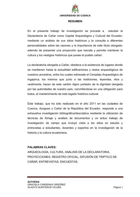 Resumen En El Presente Trabajo De Investigacion Se Procede A Resumen En El Presente Trabajo De Investigacion Se Procede A