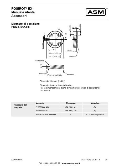 POSIROT® - PRAS - Sensori angolari analogici per ... - ASM GmbH