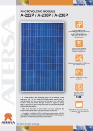 photovoltaic module a-222p / a-230p / a-238p - SAT Solar