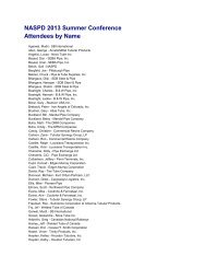 Attendee List by Name - NASPD