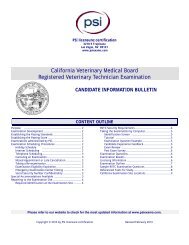 Candidate Information Bulletin - California Veterinary Medical Board ...