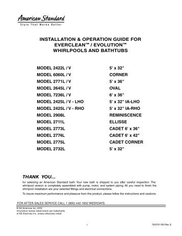 Installation & operation guide for everclean / evolution - Home Depot