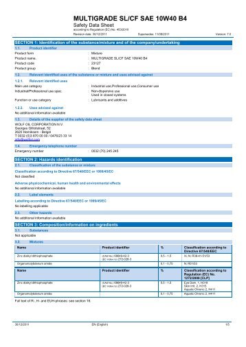 Material Safety Data Sheet (MSDS) (85.97kB) - Wolf Oil Corporate